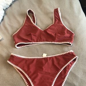 NWT CUPSHE Crochet Trim Sport Bikini